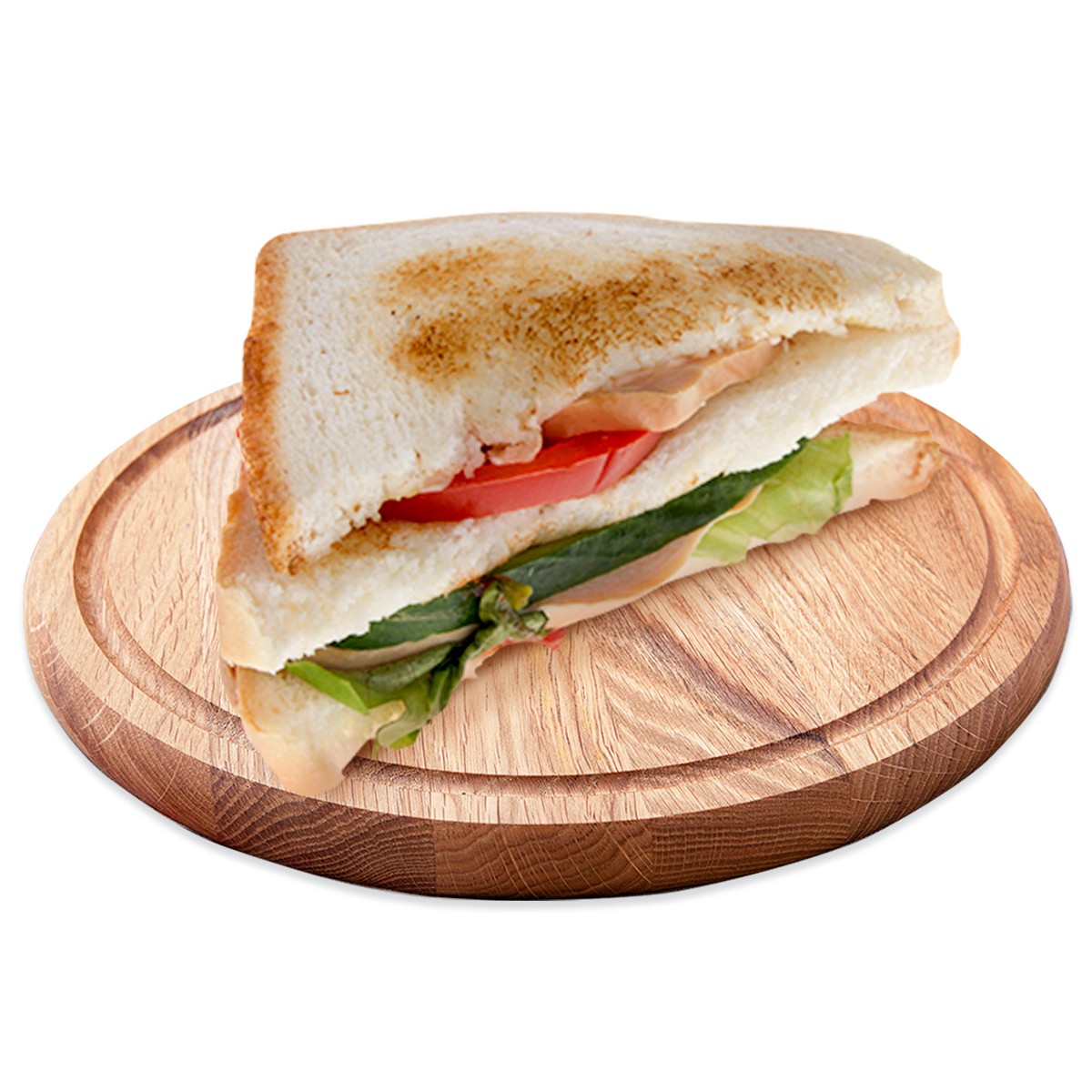 Сэндвич с овощами и копченой курой