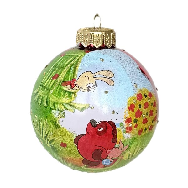 Шар новогодний Винни-Пух 4 80мм Коломеев