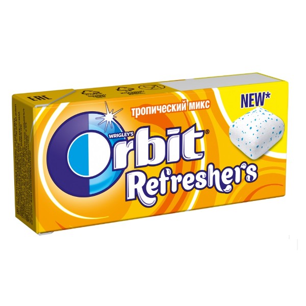 Жевательная резинка Orbit Refreshers 16г тропический микс