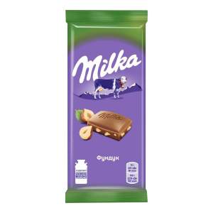 Шоколад молочный Milka 85г фундук