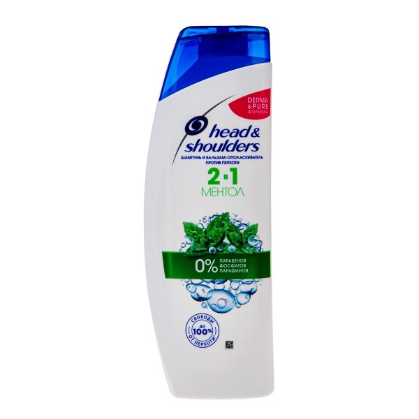 Шампунь Head&shoulders Против перхоти 2в1 600мл 2в1 ментол освежающий