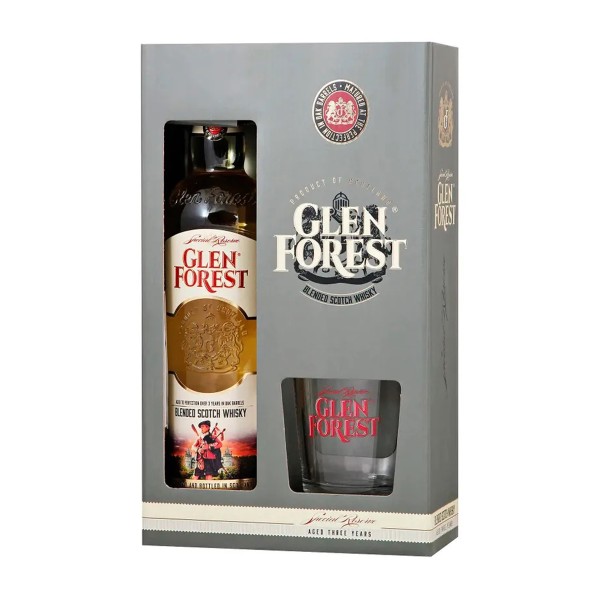 Виски Glen Forest 40% 0,7л + 2 бокала (подарочная упаковка)