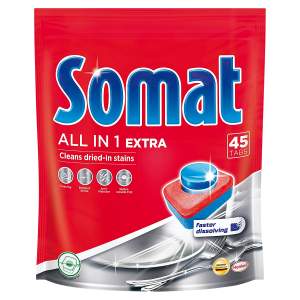 Таблетки для посудомоечных машин Somat All in 1 extra 45шт