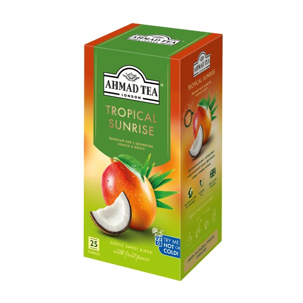 Чай зеленый Ahmad Tea Tropical Sunrise 25пак