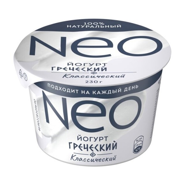 Йогурт NEO греческий классический 2% Вимм-Билль-Данн 230г БЗМЖ