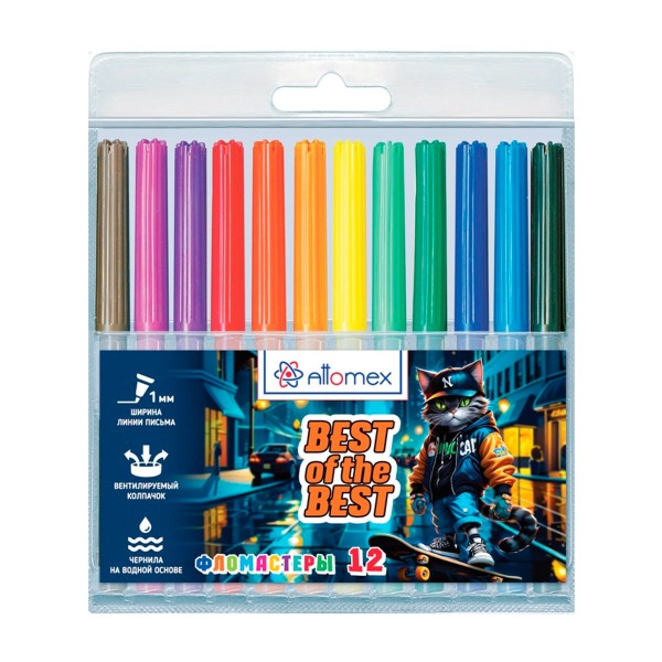 Фломастеры Best of the Best 12цв Attomex