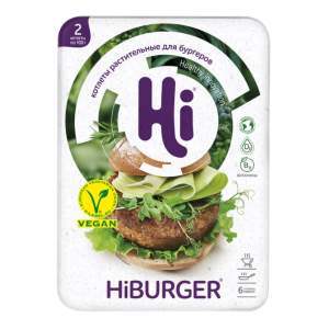 Котлеты растительные Hi для бургеров HiBurger 200г