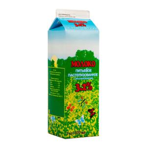 Молоко пастеризованное 3,2% Шекснинский маслозавод 970мл БЗМЖ