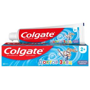 Зубная паста детская Colgate Доктор Заяц, защита от кариеса, с фторидом, со вкусом жвачки 50 мл