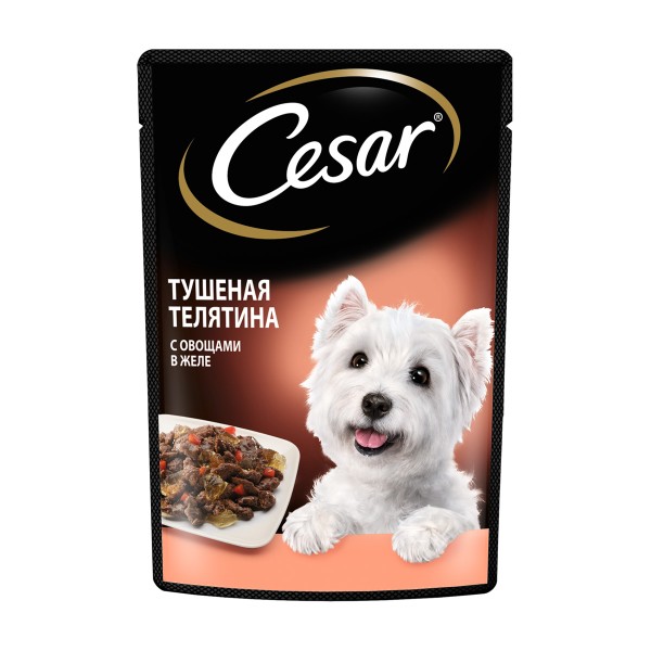 Корм для собак Cesar 85г тушеная телятина с овощами