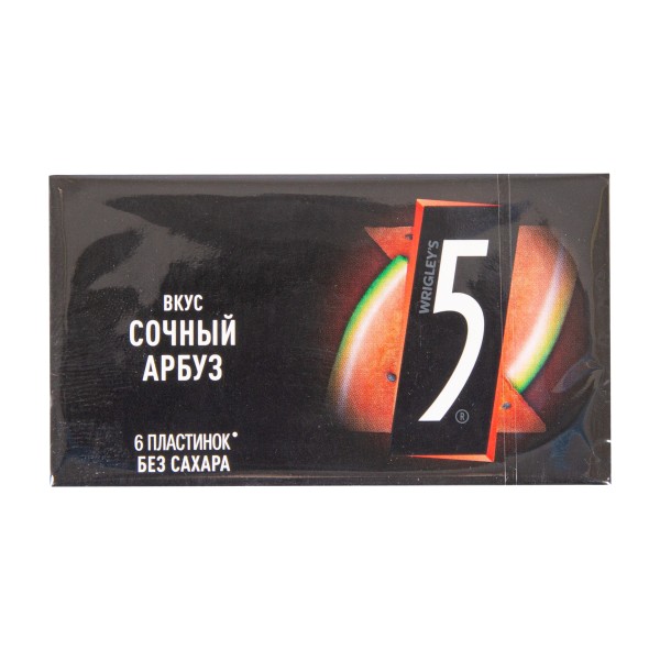 Жевательная резинка Wrigley's 5 Ригли 6шт 16г сочный арбуз