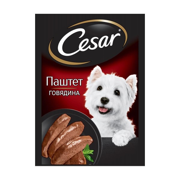 Корм для собак Cesar паштет с говядиной 80г