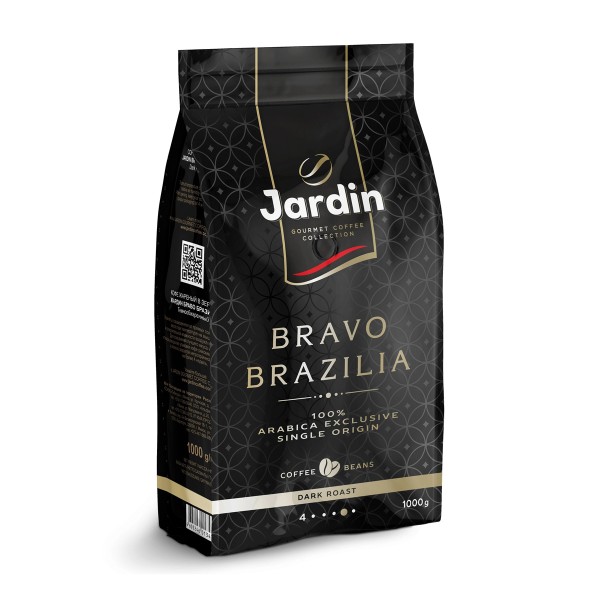 Кофе жареный в зернах Jardin Bravo Brazilia 1000г