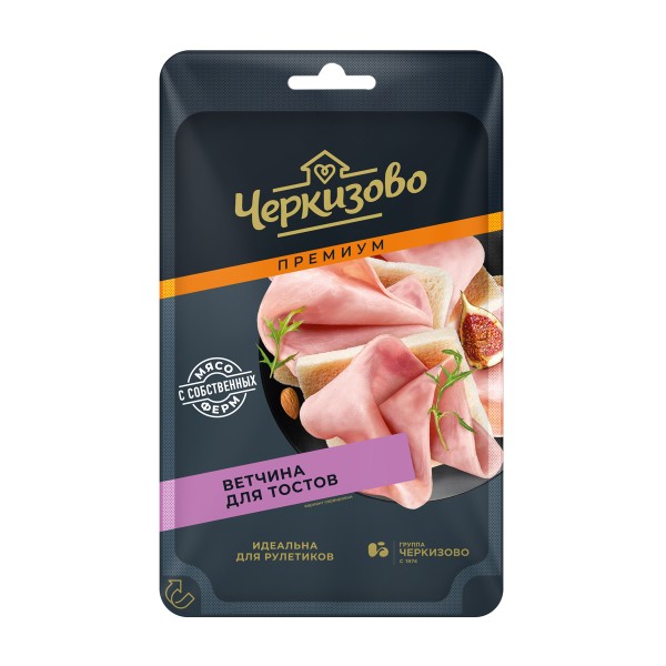 Ветчина для тостов Черкизово Премиум 100г нарезка
