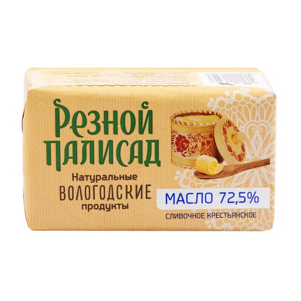Масло сливочное Крестьянское 72,5% Резной палисад 160г БЗМЖ