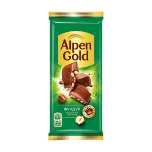 Шоколад молочный с фундуком Alpen Gold 85г