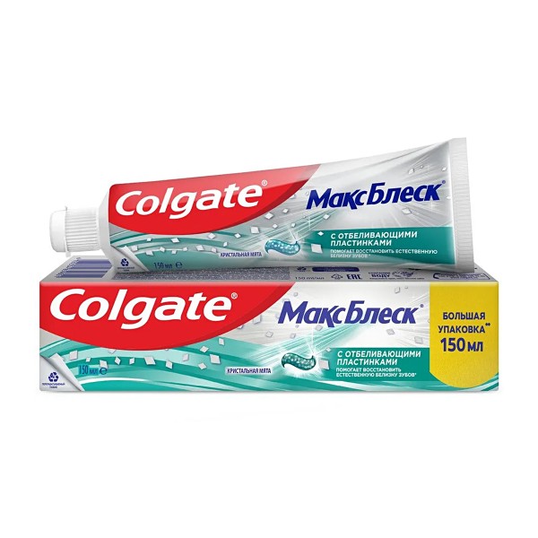 Паста зубная Colgate Макс блеск кристальная мята 150мл