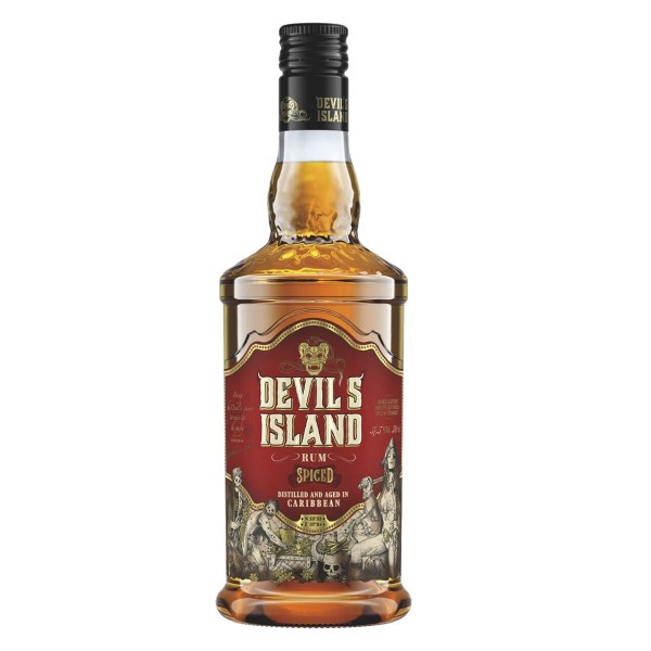 Напиток спиртной Ром Devil's Island Spiced 37,5% 0,5л