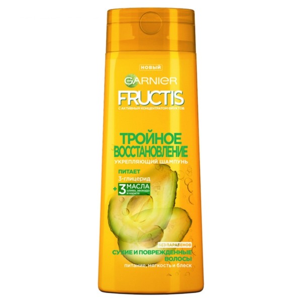 Шампунь Fructis Тройное восстановление 400мл