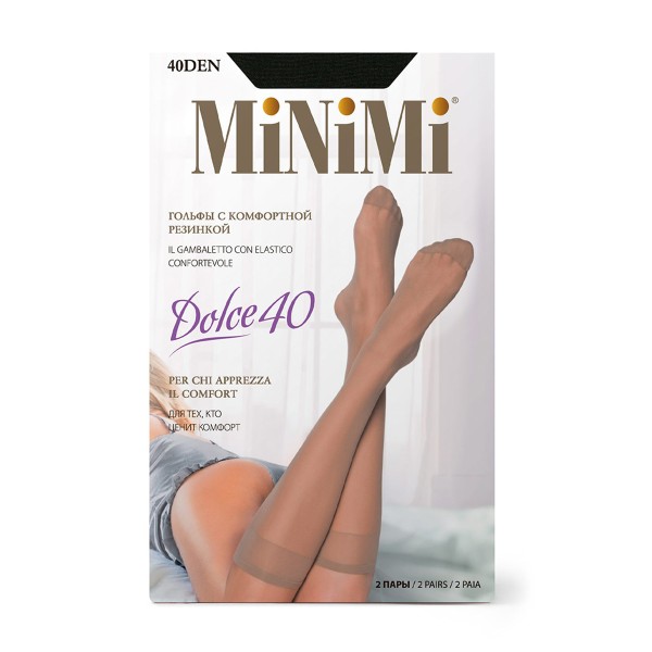 Гольфы женские Dolce 40den 2пары Minimi nero