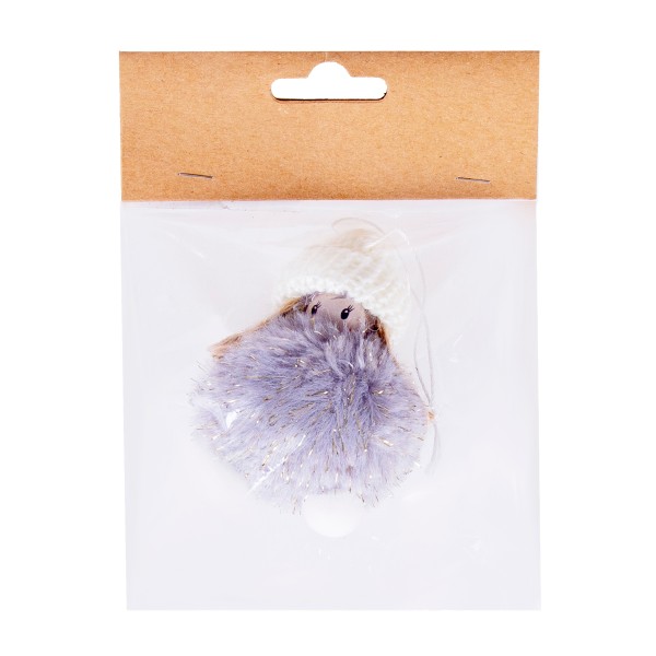 Подвеска новогодняя текстильная Девочка 8см