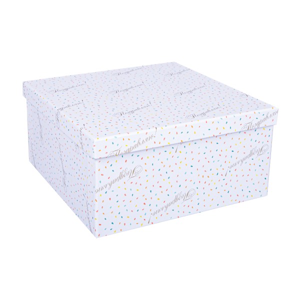 Коробка подарочная квадратная 21,5х21,5х11см Miland