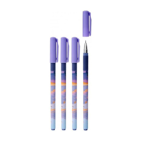 Ручка гелевая Fluffy Sky Slim Soft Grip Lorex 0,5мм черная