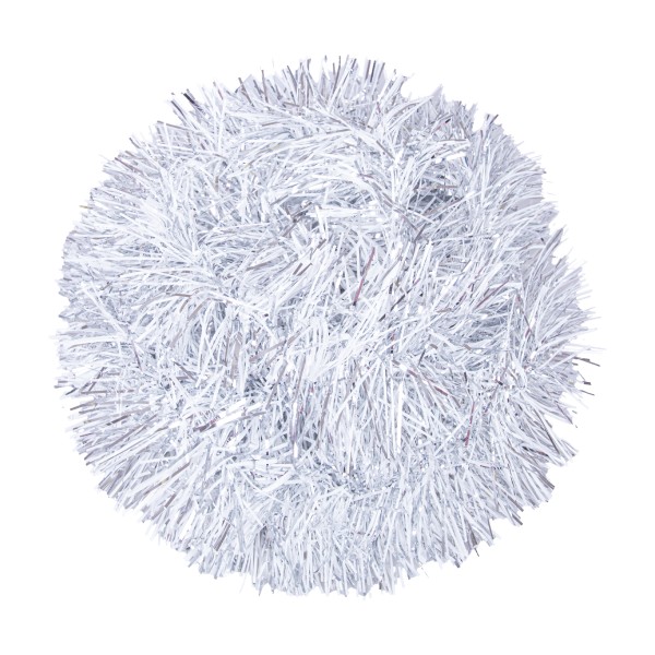 Мишура Зимняя сказка белый/сер6ебро 2м 9см Серпантин