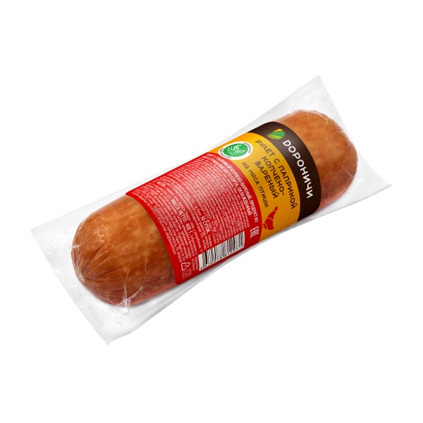 Деликатес Рулет копчено-вареный с паприкой Дороничи 400г