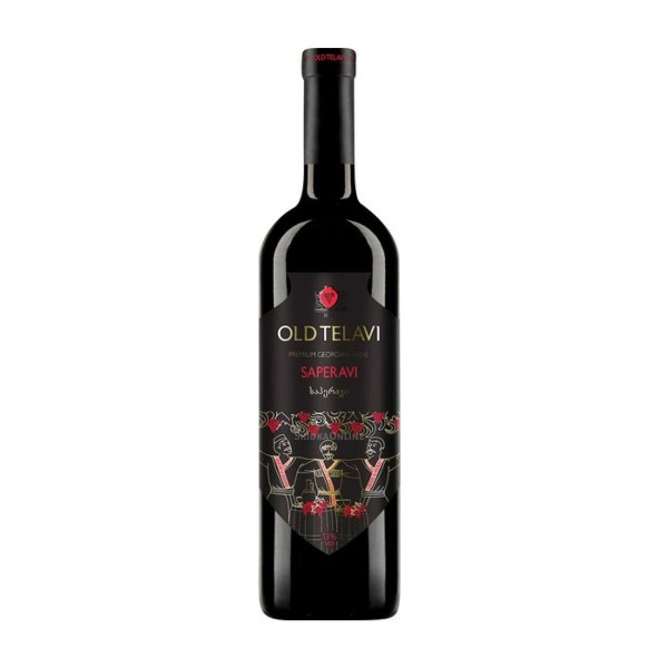 Вино красное сухое Old Telavi Саперави 10-12,5% 0,75л