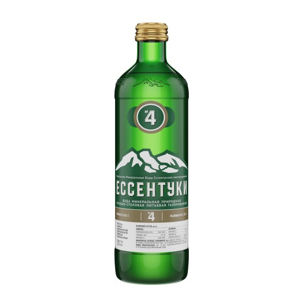 Вода питьевая минеральная газированная №4 Ессентуки 0,45л