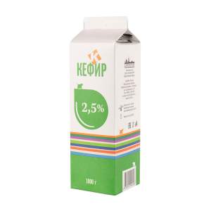 Кефир 2,5% Рыбинский молочный завод 1000г БЗМЖ