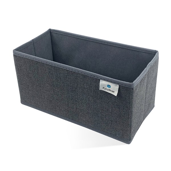 Коробка для хранения Графит 30x15x15см Рута Упак