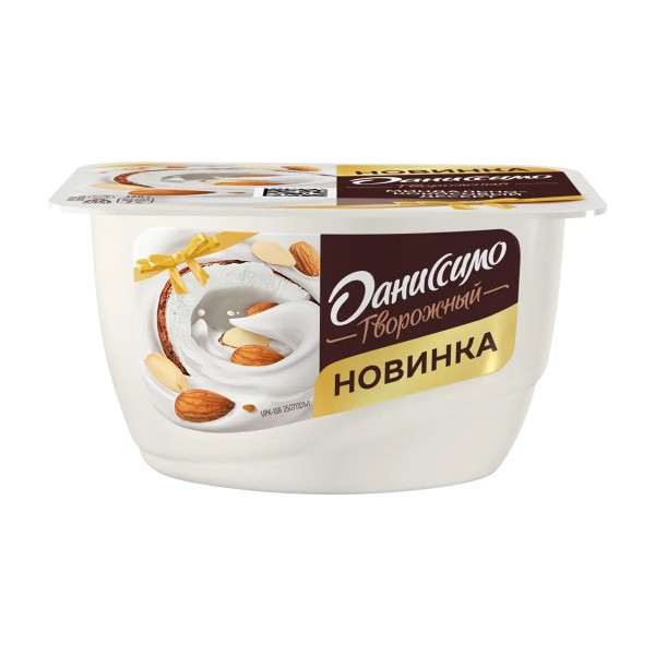 Продукт творожный Даниссимо 130г миндально-кокосовый десерт 6,8% БЗМЖ