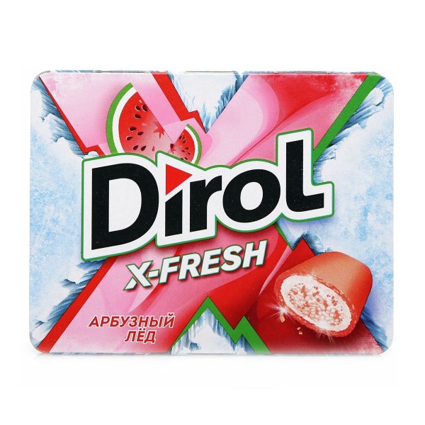 Жевательная резинка X-Fresh Dirol 16гр арбузный лед