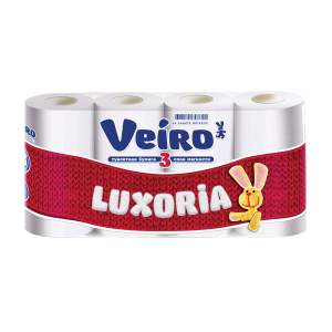 Бумага туалетная Veiro luxoria 3-слойная 8шт