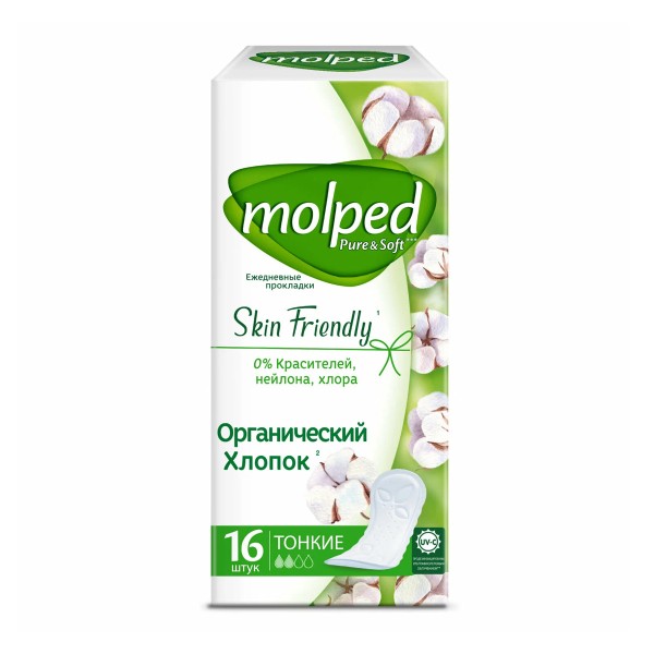 Прокладки гигиенические Molped Pure&Soft ежедневные 16шт