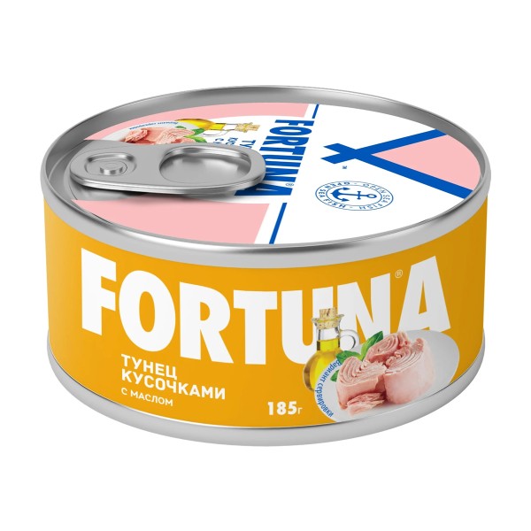 Тунец кусочки в масле Fortuna 185г