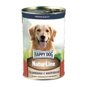 Корм для собак Happy dog NaturLine 410г телятина с индейкой