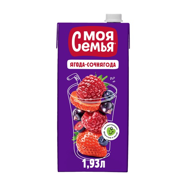 Напиток сокосодержащий Моя семья 1,93л ягода–сочнягода