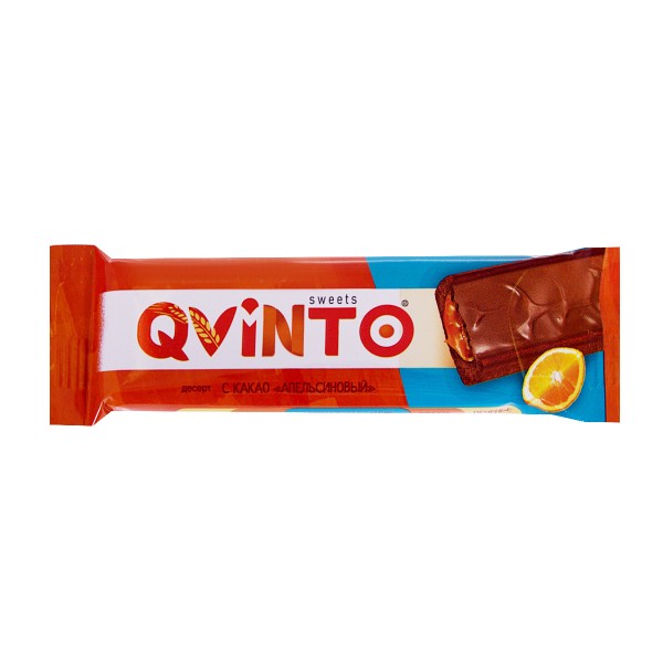 Шоколадный батончик Qvinto апельсиновый 29г