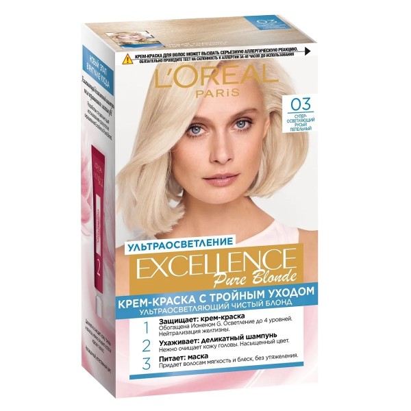 Краска для волос Loreal Excellence Creme светло-русый пепельный