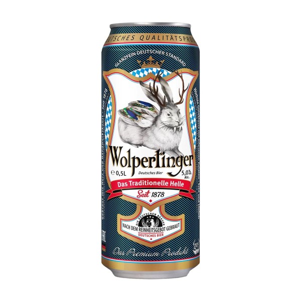 Пиво Wolpertinger Das Traditionelle Helle 4,9% 0,5л