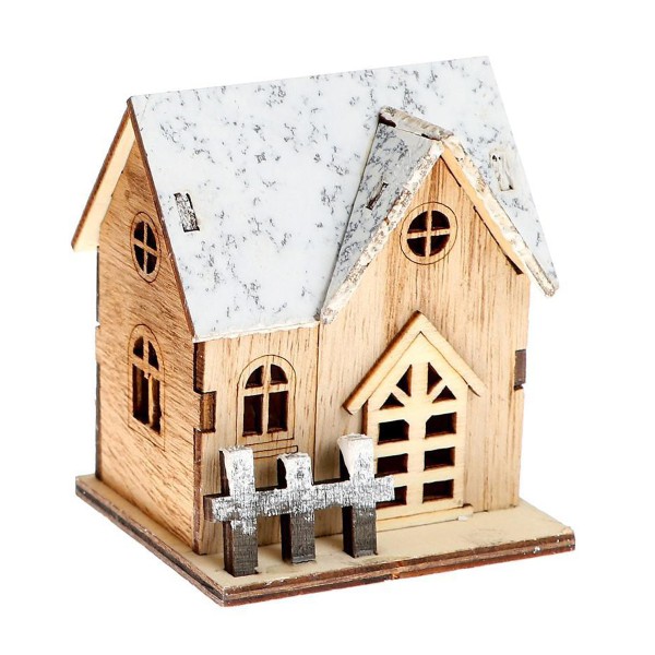 Декор световой Домики настольный 9,5см Лесная мастерская