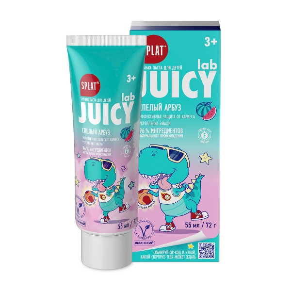 Паста зубная Splat Juicy с фтором арбуз детская 55мл