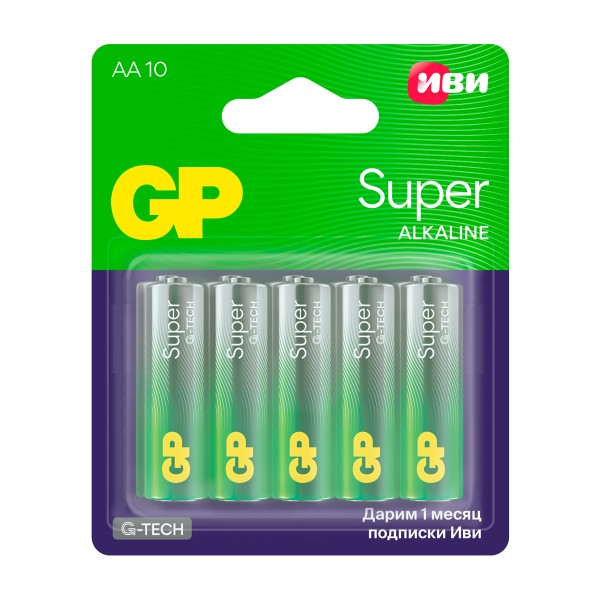Батарейка GP Super Alkaline 15A/IVI-2CR10 AA 10шт