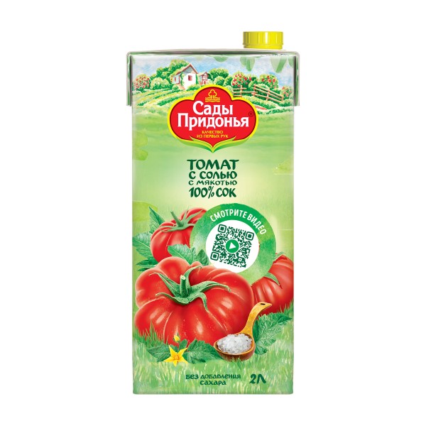 Сок Сады придонья томатный с солью с мякотью 2л