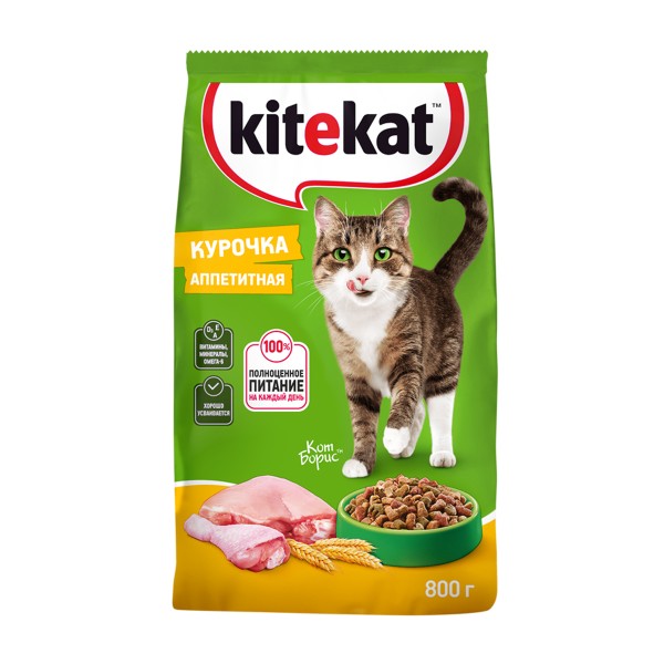 Корм для кошек Kitekat 800г курочка аппетитная