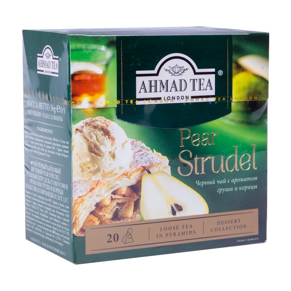 Чай черный Ahmad Tea Pear Strudel 20пирамидок