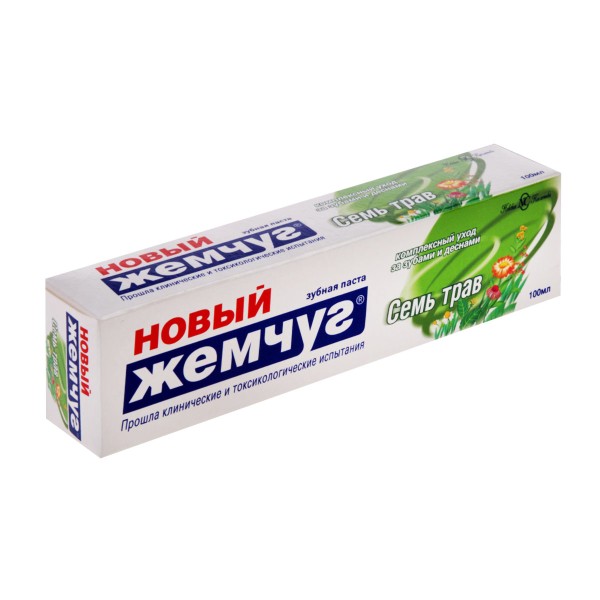 Зубная паста Новый жемчуг Семь трав 100мл